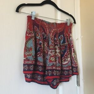 Bohemian high waisted shorts